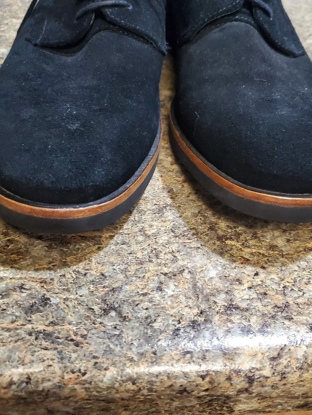 CALVIN KLEIN FAUSTINO SUEDE BLACK OXFORD SHOES. MEN S, 9. NEWER